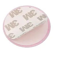 Стопор дверний силіконовий самоклеючийся круглий 50мм, рожевий, захист від ударів