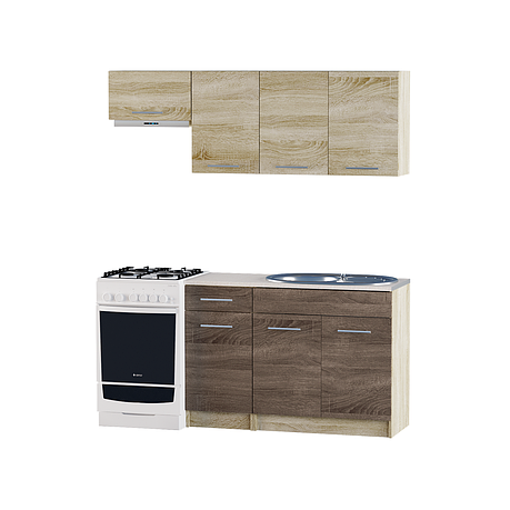 Кухня 1,7м ЕКО 1700  зі стільницею Сонома/Трюфель, фото 1