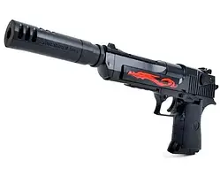 Дитячий конструктор пістолет на пульках Desert Eagle, іграшковий набір з глушником DIY