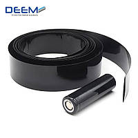 Термоусадочна трубка ПВХ чорна 220x0.15мм, 1 метр для ізоляції проводів