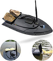 Кораблик радіокерований для завезення прикормки катер Mounthill T188 1.5кг 500м з пультом чорний