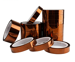 Каптон термостійкий скотч 30м x 15мм, стрічка для 3D-принтера та пайки електроніки