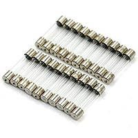 Запобіжник скляний циліндричний 100шт 5х20мм 250В 3А для захисту електронного кола