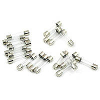 Запобіжник скляний циліндричний 100шт 5х20мм 250В 20А для захисту електронного кола