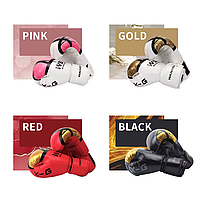 Рукавички боксерські 12Oz, чорно-золоті, зап’ястя 8.5×22см, для тренувань і спарингів