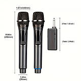 Караоке система G-Mark X220U з 2 бездротовими динамічними мікрофонами, професійна, фото 3