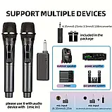 Караоке система G-Mark X220U з 2 бездротовими динамічними мікрофонами, професійна, фото 9