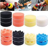 Набір насадок для полірування авто 6шт із шліфувальним диском 15см, полірувальні кола на дриль