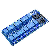 16-канальний модуль реле 12В для Arduino, PIC, ARM, керування навантаженням та автоматизація