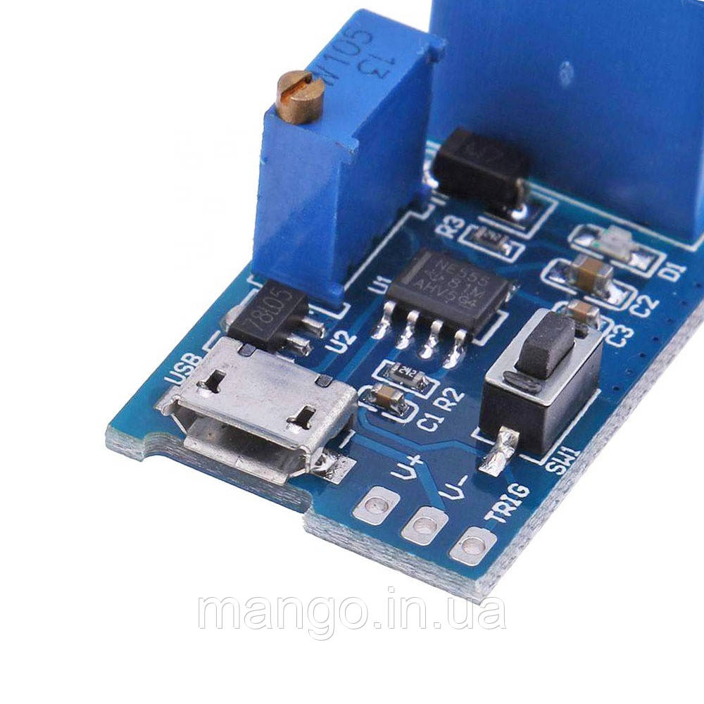 1-канальний модуль реле 5–30В з MicroUSB, таймер затримки часу для Arduino проєктів, фото 1