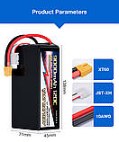 Акумулятор FPV дрона 12600мАг 126А 6S3P 21700 Li-ion 15–25.2В, збірка для квадрокоптера, фото 6