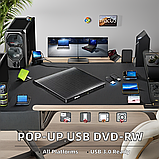 Внешний USB 3.0 DVD-RW/CD-RW привод ECD819-SU3, портативный дисковод для ноутбука и ПК, фото 3