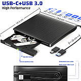 Внешний USB 3.0 DVD-RW/CD-RW привод ECD819-SU3, портативный дисковод для ноутбука и ПК, фото 6