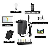 Блок живлення універсальний TW668, 3–12В, 30Вт, із 6 змінними штекерами, адаптер для зарядки, фото 6