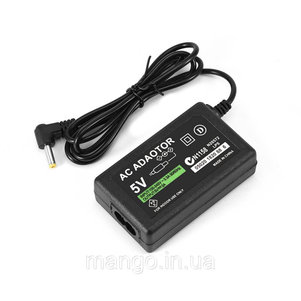 Мережевий зарядний пристрій для Sony PSP 1000/2000/3000/3001, 5В 2А, штекер 4 мм, фото 1