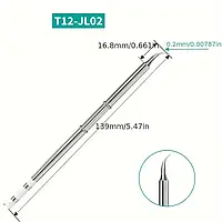 Змінне жало T12-JL02 вигнуте для паяльника та паяльної станції Hakko T12