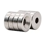 Набір із 10 кріпильних неодимових магнітів 18x4 мм N50 з отвором 5 мм, фото 6