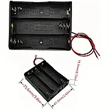 Відсік для 4 акумуляторів 18650, бокс 14.8В із проводами, тримач батарей для Arduino та DIY проєктів, фото 8