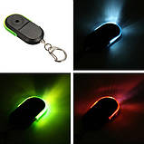 Брелок для пошуку ключів на свист із ліхтариком, звуковим та світловим індикатором, електронний, фото 8
