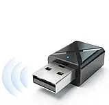Мініатюрний USB-адаптер Bluetooth 5.0 VIKEFON KN320, передавач та приймач звуку, фото 3