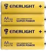 Батарейка AA R6 Enerlight солева 1.5 В, надійна, для іграшок та пультів