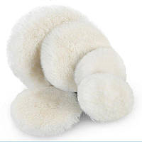 Вовняні полірувальні диски 100 мм на липучці, 2 шт, для авто, скла, металу та пластику