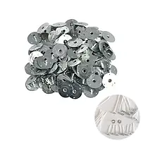 Металеві тримачі для гнота 12,5 мм — комплект 100 шт для свічок