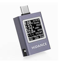 USB тестер Hidance HDC-085C з підтримкою Type-C — вимір струму, напруги та ємності