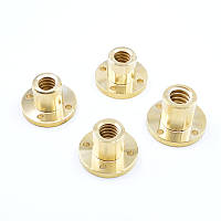 Гайка латунна для трапецеїдального гвинта М8 крок різьби 3D-принтера кріплення TR8