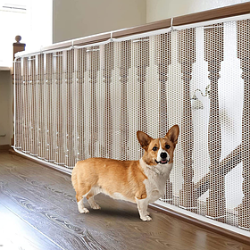 Сітка безпеки на сходи та балкон від падінь дітей 600 × 90 см (Біла)(00314)