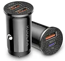 Універсальний автомобільний зарядний пристрій KUULAA KL-CD09-P з двома USB-портами, підтримка QC 3.0 та PD 3.0, 42 Вт