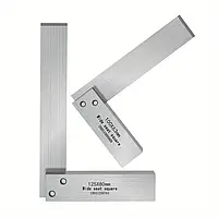 Поверочний кутник 90° 100x63 мм, слюсарний, конструкційна сталь, у пластиковому кейсі