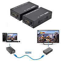 Активний HDMI подовжувач по кручений парі дозволяє передавати відео та аудіо сигнали на відстань до 60 м