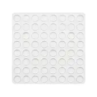 Протиударні силіконові накладки-бампони самоклеючі 11x5мм, прозорі, 64шт