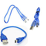 Кабель USB MiniUSB 0.5м екранований для Arduino смартфона зарядки та передачі даних, фото 2