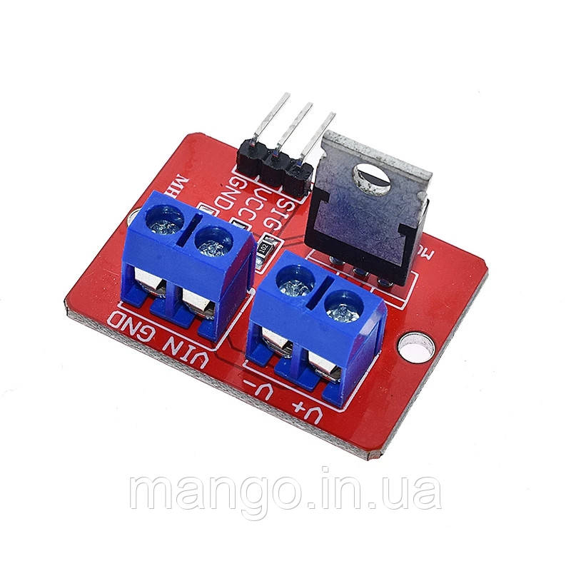 Модуль драйвера MOSFET IRF520 0-24В для Arduino, PIC, ARM, керування ШІМ навантаженням до 5 А, фото 1