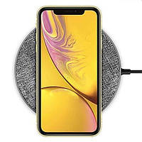 Зарядний пристрій бездротовий Qi 10Вт QC3.0 5-9В 1.2А W02 тканинний з LED-індикатором