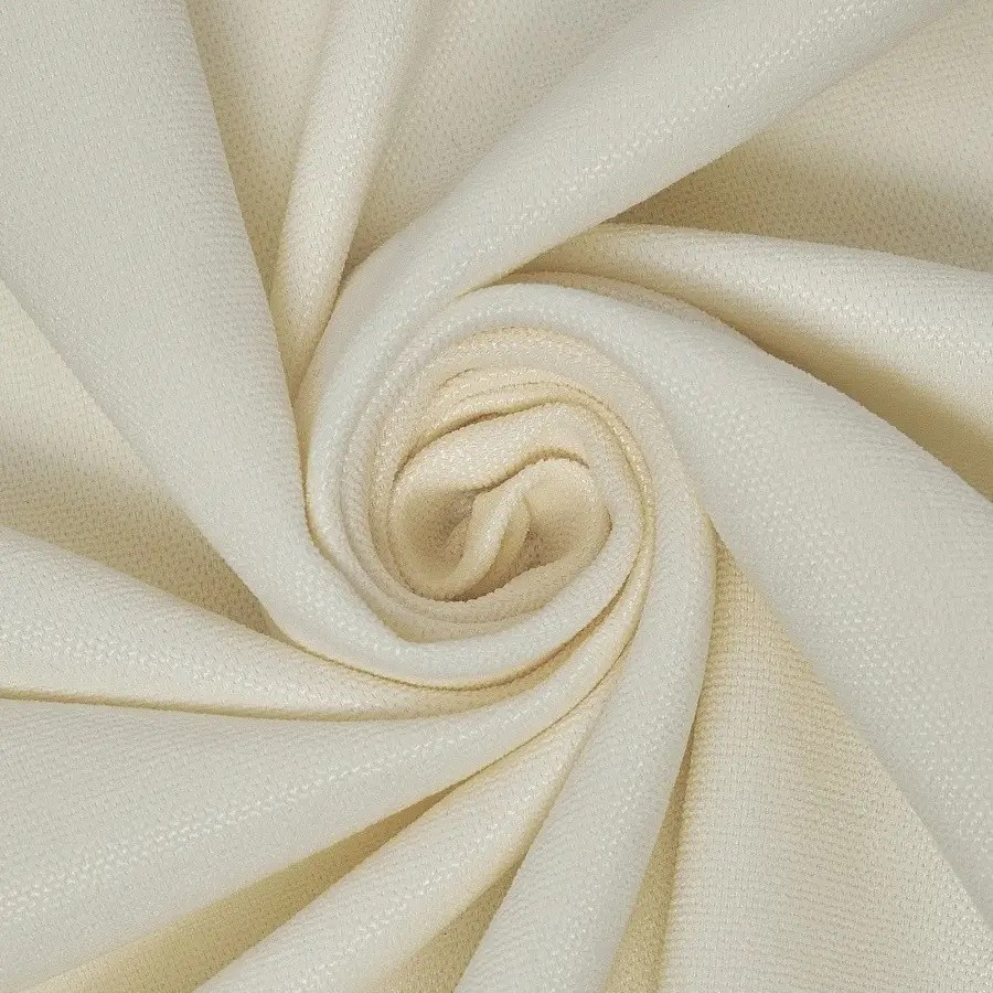 Шторна тканина мікровелюр на метраж, колір кремовий, висота 3м (Petek-94), фото 1