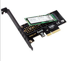 Адаптер-перехідник Jeyi SK4 для NVMe SSD M.2 (ключ M) на PCIe 4.0/3.0 X16/X8/X4 для високошвидкісного підключення