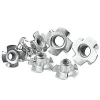 Набір меблевих гайок врізних з вусиками 80шт М3–М8, забивні гайки для дерева та меблів