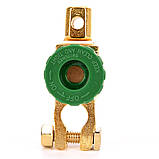 Клема мінусова для автомобільного АКБ з вимикачем маси 6-24В, металева, антикорозійна, фото 3