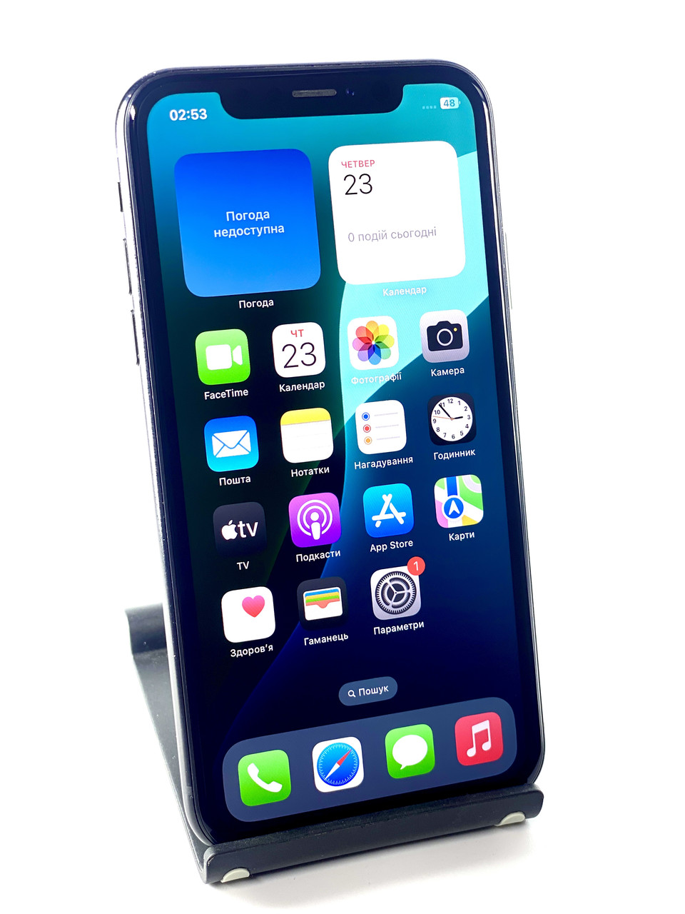 Смартфон iPhone XR, 128 GB, чорний, б/в, батарея 100%