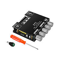 Аудіо підсилювач потужності звуку 2x50Вт 1x100Вт Bluetooth 5.0 ZK-MT21 стерео сабвуфер