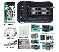USB програматор мікросхем Xgecu T48 (TL866 3G) з адаптерами 12в1, універсальний