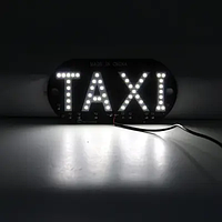 Автомобільне LED табло Таксі TAXI 12В біле з присосками та кабелем у прикурювач для автомобіля