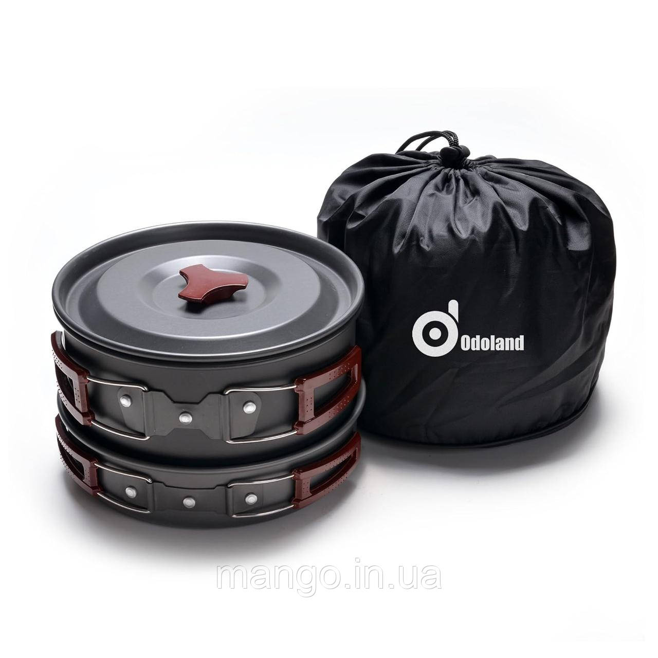 Набір похідного посуду складаний на 5 персон 13 предметів алюміній AL-500 туристичний, фото 1