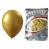Повітряні кулі хром золото 12" TT (TONGTAI), 50 штук