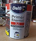 Ґрунт-емаль для металу по іржі 3 в 1 Delfi хакі МАТОВА 2.8кг містить Захист від корозії Адгезійний ґрунт Декоративну емаль, фото 5