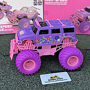 Монстр трак на радіоуправлінні "CANDY MONSTER JEEP" | Машинка на пульті рожева | Джип на радіокеруванні для дівчинки, фото 4