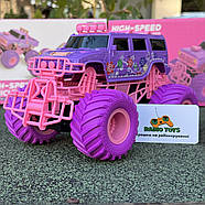 Монстр трак на радіоуправлінні "CANDY MONSTER JEEP" | Машинка на пульті рожева | Джип на радіокеруванні для дівчинки, фото 6